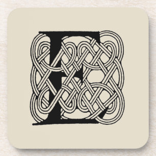 Letter E Celtic Knot Vintag Monogram Getränkeuntersetzer