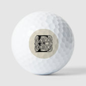 Letter E Celtic Knot Vintag Monogram Golfball (Vorderseite)