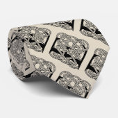 Letter E Celtic Knot Vintag Monogram Krawatte (Gerollt)