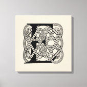 Letter E Celtic Knot Vintag Monogram Leinwanddruck (Vorderseite)