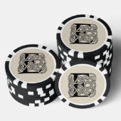 Letter E Celtic Knot Vintag Monogram Pokerchips (Stapel)