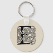 Letter E Celtic Knot Vintag Monogram Schlüsselanhänger (Rückseite)