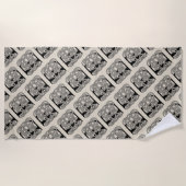 Letter E Celtic Knot Vintag Monogram Strandtuch (Vorderseite)