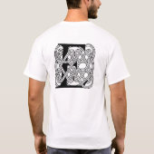 Letter E Celtic Knot Vintag Monogram T-Shirt (Rückseite)
