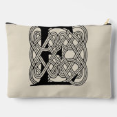 Letter E Celtic Knot Vintag Monogram Zubehörtasche (Rückseite)