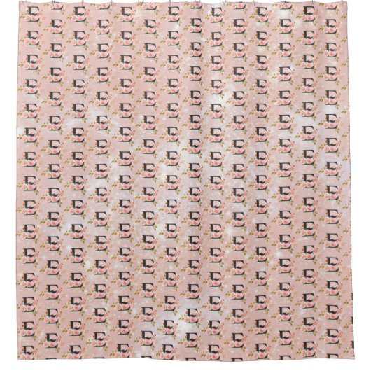 Letter E Duschvorhang (Vorderseite)