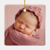 Letter E Elegant Monogram Christmas Ornament (Rückseite)