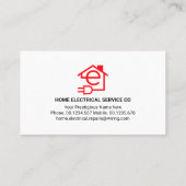 Letter-e-Elektrischer Stromkreis Visitenkarte (Rückseite)