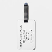 Letter E Gepäckmarke Gepäckanhänger (Rückseite vertikal)