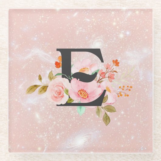 Letter E Glass Coaster Glasuntersetzer (Vorderseite)