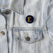 Letter E Golden Monogramm Button (Beispiel)
