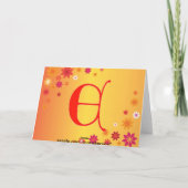 Letter E Grußkarte Karte (Rückseite)