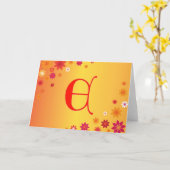 Letter E Grußkarte Karte (Gelbe Blume)