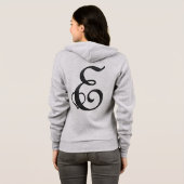 Letter E hoodie (Schwarz voll)