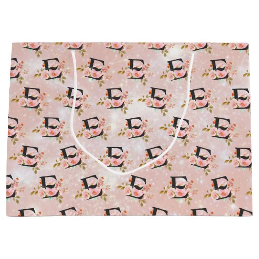 Letter E Large Gift Bag Große Geschenktüte (Vorderseite)