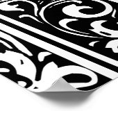 Letter E Medieval Monogram Vintag Initial Poster (Ecke)