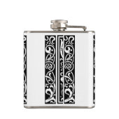 Letter E Mittelalterliche Monogramm Art Nouveau Flachmann (Rückseite)