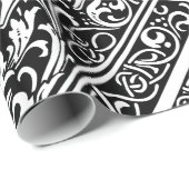 Letter E Mittelalterliche Monogramm Art Nouveau Geschenkpapier (Rolleneckpunkt)