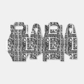 Letter E Mittelalterliche Monogramm Art Nouveau Geschenkschachtel (Ungefaltet)