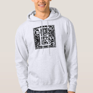Letter E Mittelalterliche Monogramm Art Nouveau Hoodie
