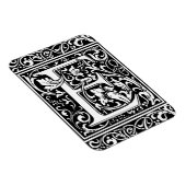 Letter E Mittelalterliche Monogramm Art Nouveau Magnet (Rechte Seite)