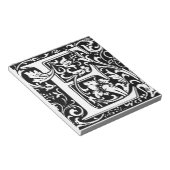 Letter E Mittelalterliche Monogramm Art Nouveau Notizblock (angewinkelt)