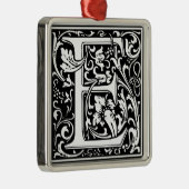 Letter E Mittelalterliche Monogramm Art Nouveau Ornament Aus Metall (Rechts)