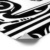 Letter E Mittelalterliche Monogramm Art Nouveau Poster (Ecke)