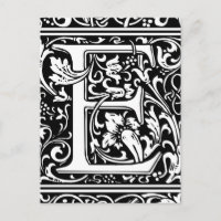 Letter E Mittelalterliche Monogramm Art Nouveau