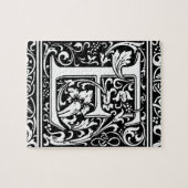Letter E Mittelalterliche Monogramm Art Nouveau Puzzle (Horizontal)