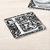 Letter E Mittelalterliche Monogramm Art Nouveau Rechteckiger Pappuntersetzer (angewinkelt)