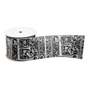 Letter E Mittelalterliche Monogramm Art Nouveau Satinband