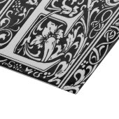 Letter E Mittelalterliche Monogramm Art Nouveau Schneidebrett (Ecke)