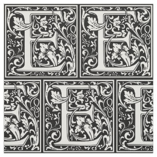 Letter E Mittelalterliche Monogramm Art Nouveau Stoff