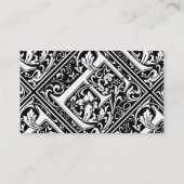 Letter E Mittelalterliche Monogramm Art Nouveau Visitenkarte (Rückseite)