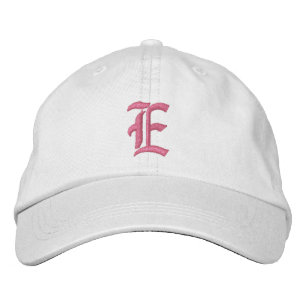 Letter E Monogram, bestickt Bestickte Kappe