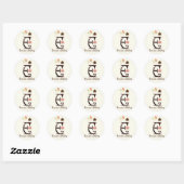 Letter E Monogram Cupcake Logo Business-Aufkleber Runder Aufkleber (Blatt)