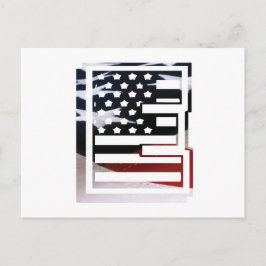 Letter E Monogram Initial USA Postkarte