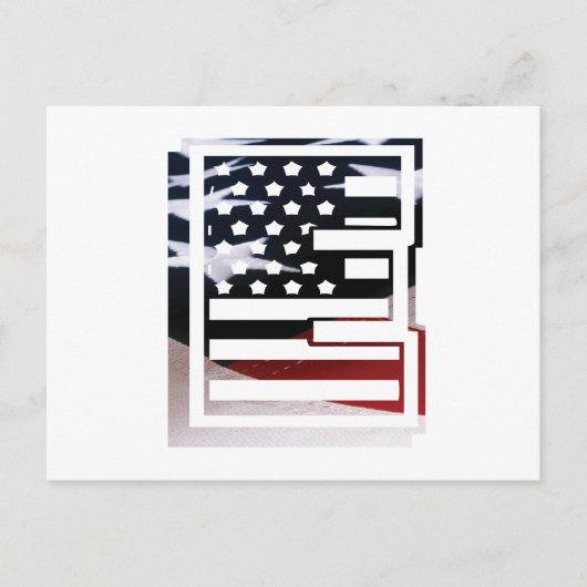 Letter E Monogram Initial USA Postkarte (Vorderseite)
