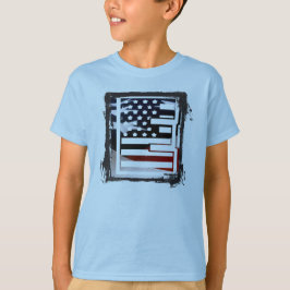 Letter E Monogram Initial USA T-Shirt