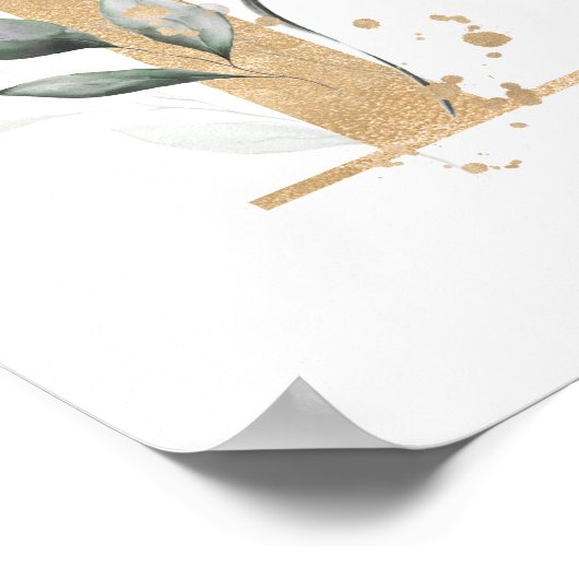 Letter E Monogram Poster (Ecke)