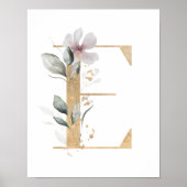 Letter E Monogram Poster (Vorne)