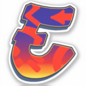 Letter E - Night Sky Aufkleber (Vorderseite)