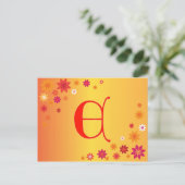 Letter E Postkarte (Stehend Vorderseite)