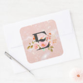 Letter E Quadratischer Aufkleber (Umschlag)