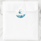 *~* LETTER E- Sea Ocean Beach Umschlag Aufkleber (Tasche)