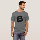 Letter E Single Initial Capital Alphabet Monogram T-Shirt (Vorne ganz)