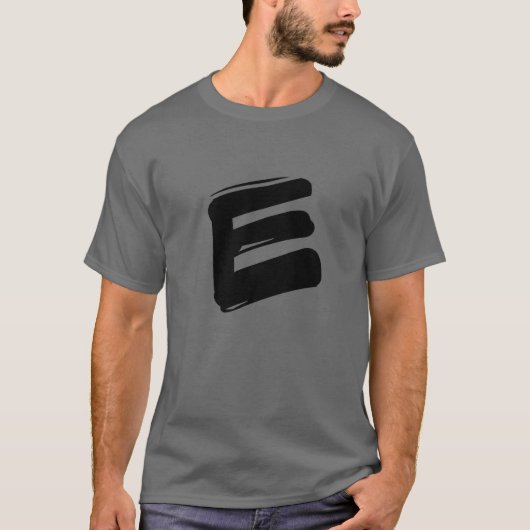 Letter E Single Initial Capital Alphabet Monogram T-Shirt (Vorderseite)