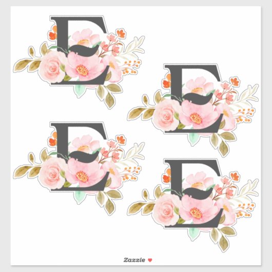 Letter E Sticker (Blatt)