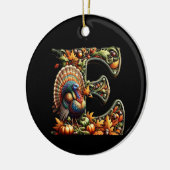 Letter E Thanksgiving style gift  Keramik Ornament (Links)
